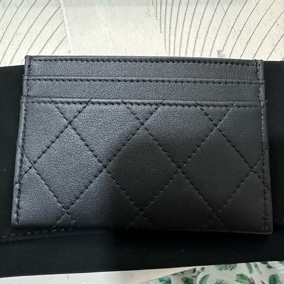 Chanel All Black Card Case - NWT - Picture 5 of 8